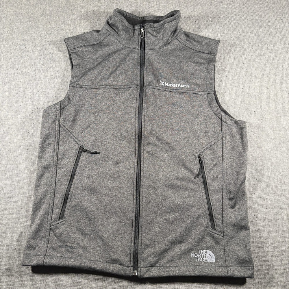 The North Face Vest Mens Medium Gray‎ WindWall Softshell Full Zip NF0A3LGZ